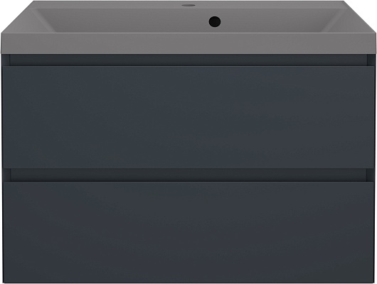 Style Line Тумба под раковину Манхэттен 80 Plus подвесная эмаль графит матовая – фотография-10